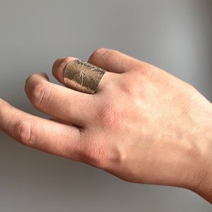 Adjustable Silver Statement Ring